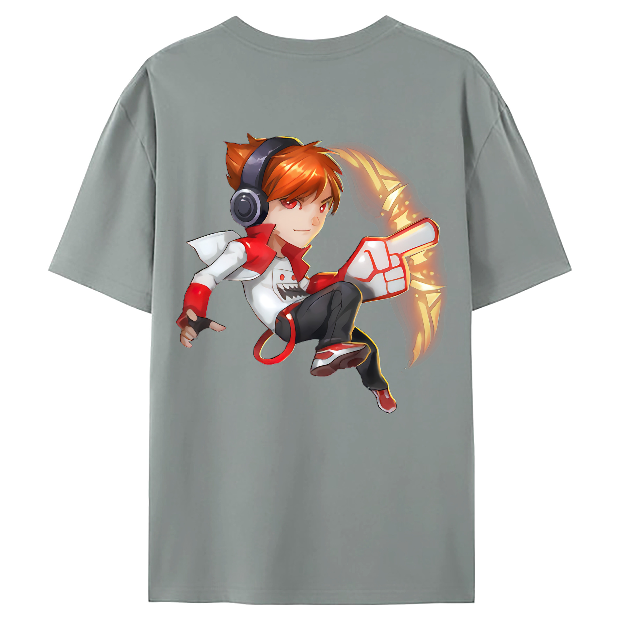（画像用） リーグ・オブ・レジェンド League of Legends LOL 綿100％ メンズ半袖Tシャツ（バックプリント） 通気性